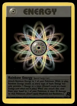 Rainbow Energy 80/82 Rare Team Rocket Pokemon Unlimited Near Mint - Image 1