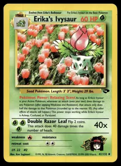 Erika's Ivysaur 41/132 Uncommon Gym Challenge Pokemon Unlimited Near Mint - Image 1