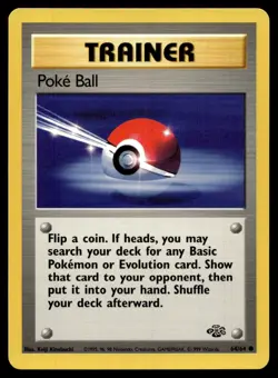 Poke Ball 64/64 Common Jungle Pokemon Unlimited Near Mint - Image 1