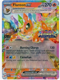 Pokemon TCG Flareon EX 14/131 Prismatic Evolutions Stamped Promo NM/M - RARE - Image 1