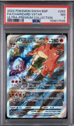 2022 Pokemon SWSH Ultra-Premium Collection Charizard VSTAR #262 PSA 7 - Image 1