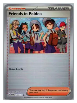FRIENDS IN PALDEA (POKE BALL PATTERN) 109/131 PRISMATIC EVOLUTIONS POKEMON NM/M - Image 1