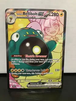 Iono's Bellibolt ex 172/159 Pokemon Journey Together Holo Full Art Ultra Rare - Image 1