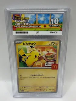 Pokemon Pikachu Promo McDonald's M-P #020 Japanese 2025 Ace 10 GEM MINT - Image 1