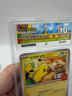 Pokemon Pikachu Promo McDonald's M-P #020 Japanese 2025 Ace 10 GEM MINT - Image 3
