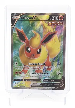 Pokemon TCG Evolving Skies Flareon V SWSH07 169/203 Full Art NM/M - Image 1