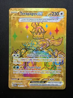 Pokemon: Terapagos ex Hyper Rare (Gold) 180/131 Prismatic Evolutions - Image 1