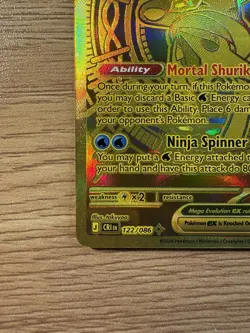 Pokemon TCG Chaos Rising Mega Greninja Ex GOLD 122/086 English Mega Hyper Rare - Image 2