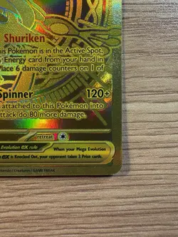 Pokemon TCG Chaos Rising Mega Greninja Ex GOLD 122/086 English Mega Hyper Rare - Image 3