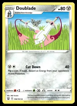 DOUBLADE 106/163 UNCOMMON BATTLE STYLES POKEMON - Image 1