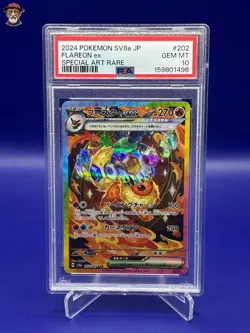 2024 Japanese Pokemon - Flareon ex #202 - Terastal Fest Special Art Rare PSA 10 - Image 1