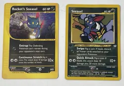 Pokemon TCG Best of Game Promo Rocket's Sneasel #5 & Sneasel 24/64 Lot (2) - Image 1