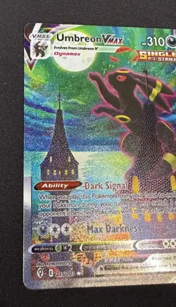 Umbreon Vmax Pokemon Evolving Skies Full Art Secret Rare 215/203 - Image 4
