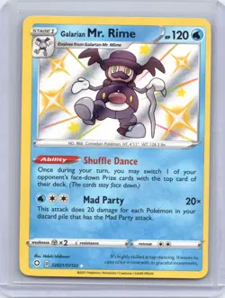 Galarian Mr. Rime SV021/SV122 Shining Fates Shiny Vault Pokemon Holo NM - Image 1