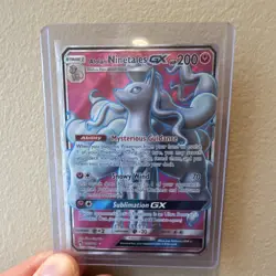 Pokemon TCG Alolan Ninetales GX Full Art Ultra Rare Holo 205/214 Lost Thunder - Image 1