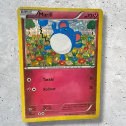 Marill 10/12 McDonald's 2015 Promo Holo Pokemon TCG Card - Confetti Holofoil NM - Image 2