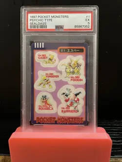 1997 Pocket Monsters Phychic Type Sealdass PSA 5 - Image 1