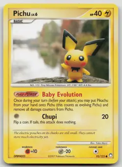 Pokemon Pichu Common Mysterious Treasures 93/123 LP Yuka Morii - Image 1