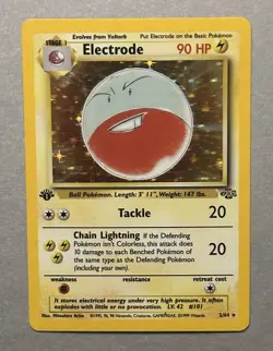 Pokemon TCG 1st Edition Electrode 2/64 Jungle Holo 1999 - Image 1