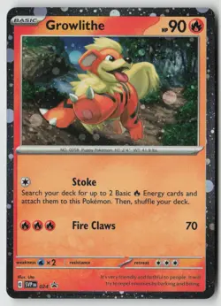 Growlithe 024 Holo Promo Scarlet & Violet Promo Pokemon Moderately Played - Image 1