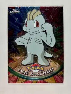 Machop 2000 Topps Chrome Pokemon TV Animation Series 1 #66 * Near Mint - Image 1