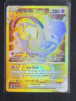 Mewtwo VSTAR 086/078 (Gold Secret Rare) Pokemon Go Near Mint - Image 1