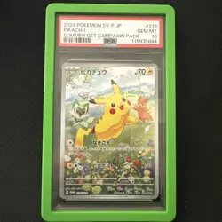 Pikachu 218/SV-P Summer Card Get Campaign Pack Pokemon PSA 10 Japanese - Image 1