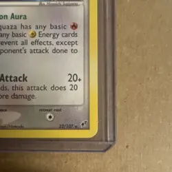 Nintendo Pokemon TCG Rayquaza 22/107 EX Deoxys Rare 80HP Eng 2005 - Image 4