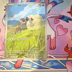 Pokemon TCG Hop's Wooloo 170/159 Sv09 IR Full Art Holo 70 HP EN - Image 1