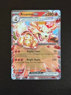 Arcanine ex 032/198 Double Rare Scarlet & Violet Pokemon Holo Near Mint - Image 1