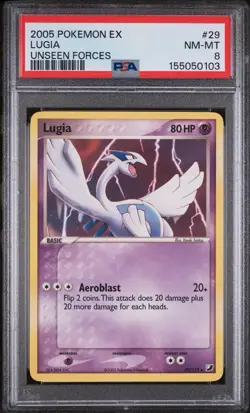 Pokemon Lugia EX Unseen Forces #29/115 English 2005 PSA 8 - Image 1