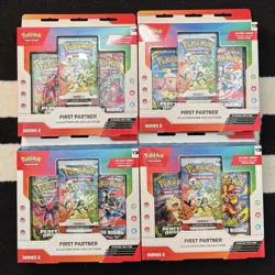 Pokemon TCG First Partner Illustration Collection Series 2 Sealed 4 Box Lot - Image 1