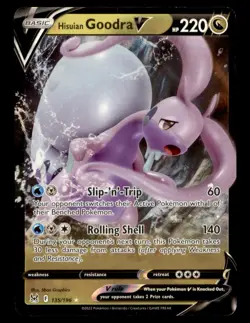 HISUIAN GOODRA V 135/196 HOLO V RARE LOST ORIGIN NM/M - Image 1