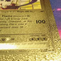 Shining Charizard 107/105 Gold metal Card Pokemon Card 1st Edition - Image 3