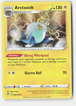 Arctozolt 066/189 Holo Rare Darkness Ablaze Pokemon Holo Near Mint - Image 1