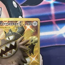 Pokemon TCG Galarian Perrserker 205/192 Gold Secret Rare, 2020 Rebel Clash - Image 2