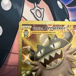Pokemon TCG Galarian Perrserker 205/192 Gold Secret Rare, 2020 Rebel Clash - Image 3