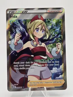 Irida 186/189 SWSH Astral Radiance Full Art Ultra Rare Trainer Holo Pokemon NM - Image 1