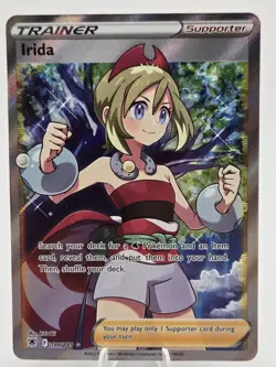 Irida 186/189 SWSH Astral Radiance Full Art Ultra Rare Trainer Holo Pokemon NM - Image 2