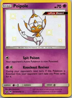 Poipole SV19/SV94 Shiny Rare Hidden Fates Shiny Vault Pokemon Holo Near Mint - Image 2