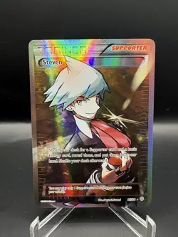 Pokemon Steven Full Art Holo Trainer 95/98 XY Ancient Origins LP+ - Image 1