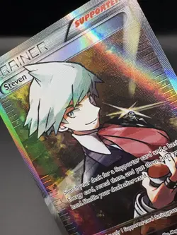 Pokemon Steven Full Art Holo Trainer 95/98 XY Ancient Origins LP+ - Image 5
