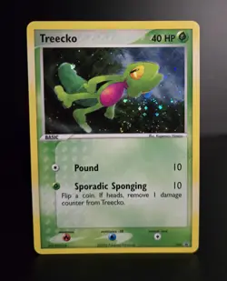 Pokemon TCG - TREECKO #016 - HOLO (WITH SWIRL) - PROMO - EX DECK TINS 2003 - LP - Image 1