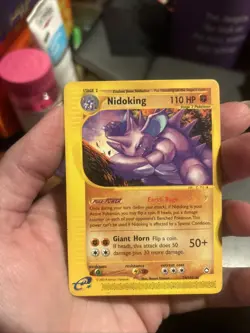 NIDOKING 24/147 Non-Holo Rare Aquapolis Pokemon Card E-Reader - Image 1