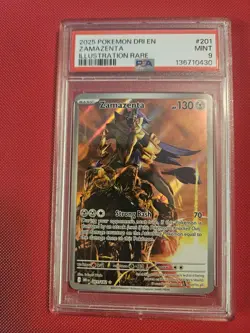 PSA 9 Pokemon Dri Illustration Rare #201 Zamazenta PSA 9 - Image 1