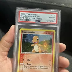 2004 POKEMON EX FIRE RED & LEAF GREEN #113 CHARMANDER-HOLO PSA 8 - Image 4