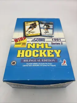 1991-92 Score NHL Hockey Series 2 Bilingual Edition Wax Box - 36 Packs - Image 1