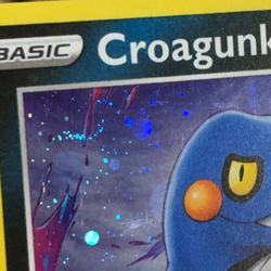 Pokemon TCG Promo SWSH245 Cosmos Holographic w Swirl Croagunk Near Mint. - Image 2
