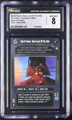 *Darth Vader, Dark Lord of the Sith* CGC 8 NM/Mint Star Wars CCG Sp Edition - Image 1
