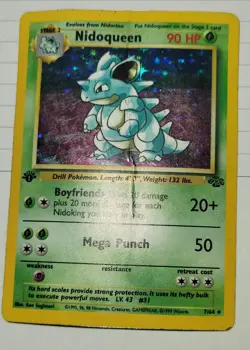 Nidoqueen 7/64 Jungle Holo 1st Edition Damaged - Image 2